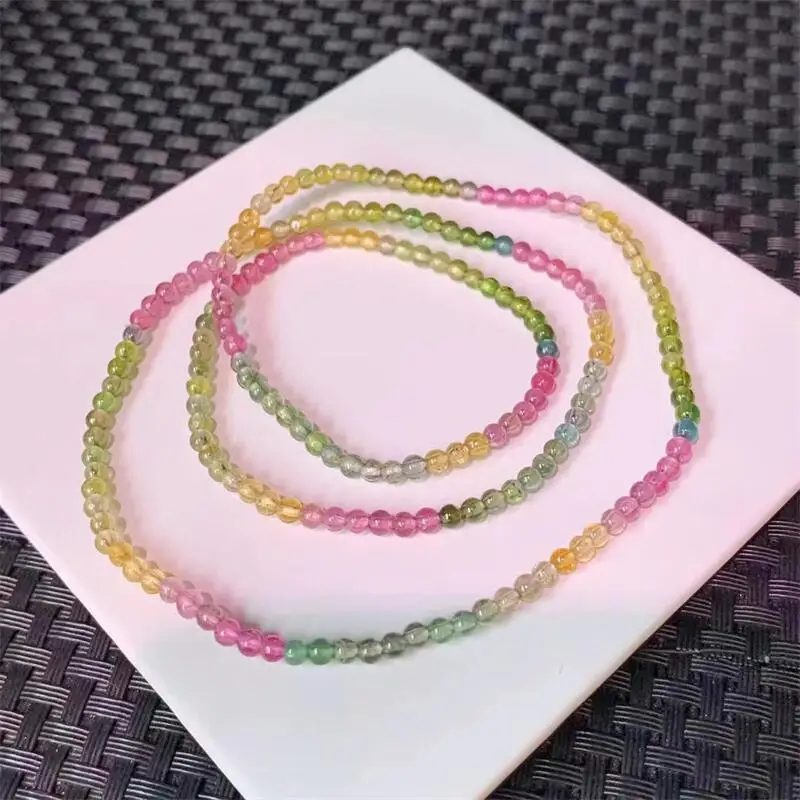 3MM Natural Tourmaline Triple Circle Bracelet Women Fashion Charm Crystal Healing Energy Yoga Jewelry 1PCS
3MM Natural Tourmaline Triple Circle Bracelet Women Fashion Charm Crystal Healing Energy Yoga Jewelry 1PCS