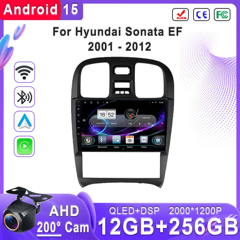 for Hyundai Sonata EF 2001-2012 8 Core Android 15 2K In-Car Multimedia Player GPS Navigation High-Performance Stereo Head Unit
for Hyundai Sonata EF 2001-2012 8 Core Android 15 2K In-Car Multimedia Player GPS Navigation High-Performance Stereo Head Unit