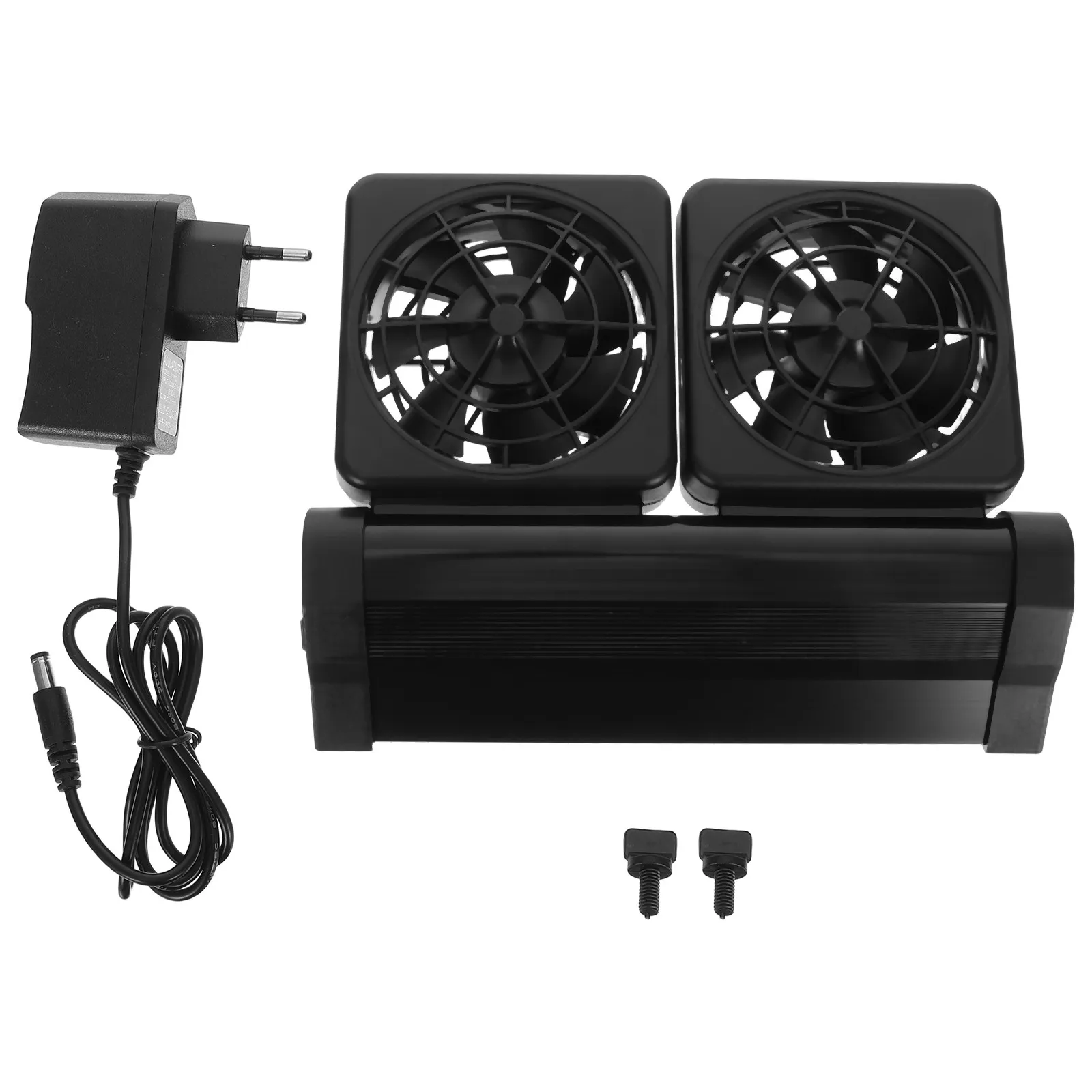 2-Head Quiet Aquarium Cooling Fan - Fish Tank Chiller Cooling Equipment with Mount for Freshwater Saltwater Tanks
2-Head Quiet Aquarium Cooling Fan - Fish Tank Chiller Cooling Equipment with Mount for Freshwater Saltwater Tanks