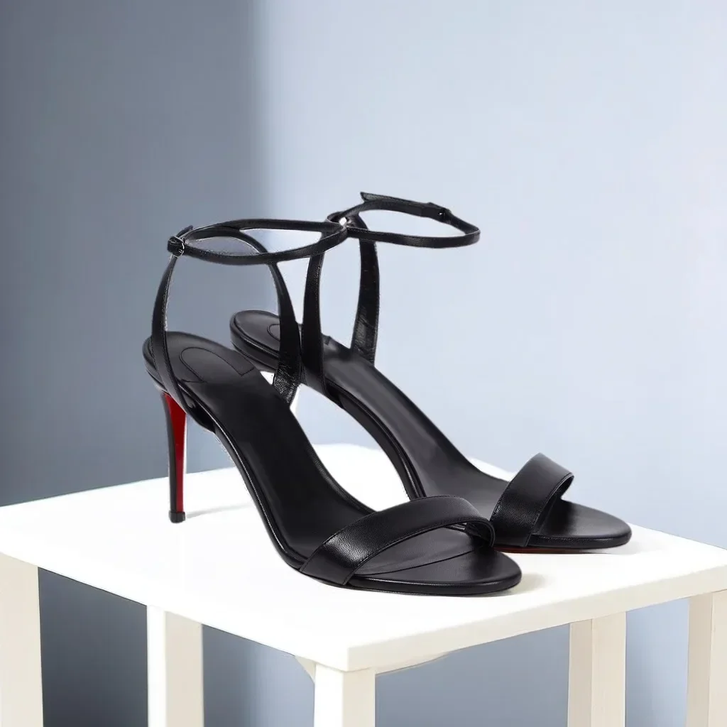 New slim heeled black sexy high-heeled sandals with black stripes, feminine temperament, comfortable commuting high heels
New slim heeled black sexy high-heeled sandals with black stripes, feminine temperament, comfortable commuting high heels