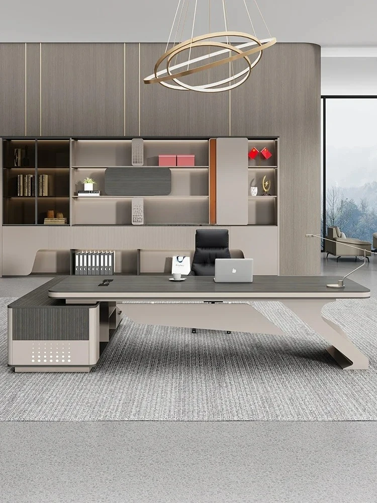 Light luxury boss table, simple modern chairperson's table, large desk manager's office table
Light luxury boss table, simple modern chairperson's table, large desk manager's office table