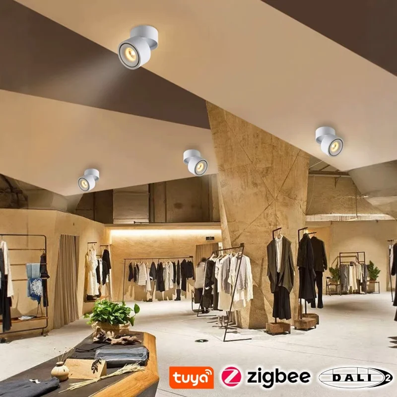 LED ceiling light tuya Smart zigbee Dali Dimmabe 350° rotation 12W Anti-glare Aluminum AC110V 220V Supermarket, shop Lighting
LED ceiling light tuya Smart zigbee Dali Dimmabe 350° rotation 12W Anti-glare Aluminum AC110V 220V Supermarket, shop Lighting