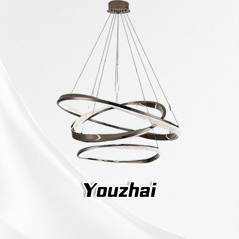 Minimalist living room pendant light LED Nordic circular villa light luxury master bedroom dining room staircase pendant light
Minimalist living room pendant light LED Nordic circular villa light luxury master bedroom dining room staircase pendant light