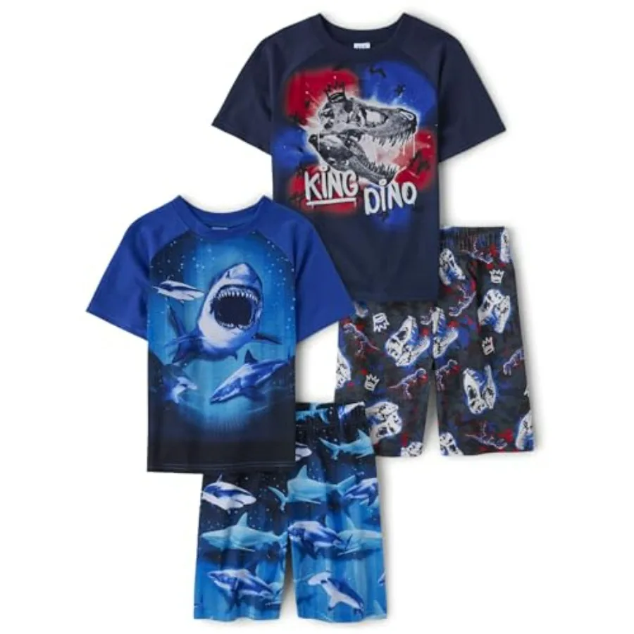 boys Short Sleeve Top and Shorts, 2 Pcs Pajama Set
boys Short Sleeve Top and Shorts, 2 Pcs Pajama Set