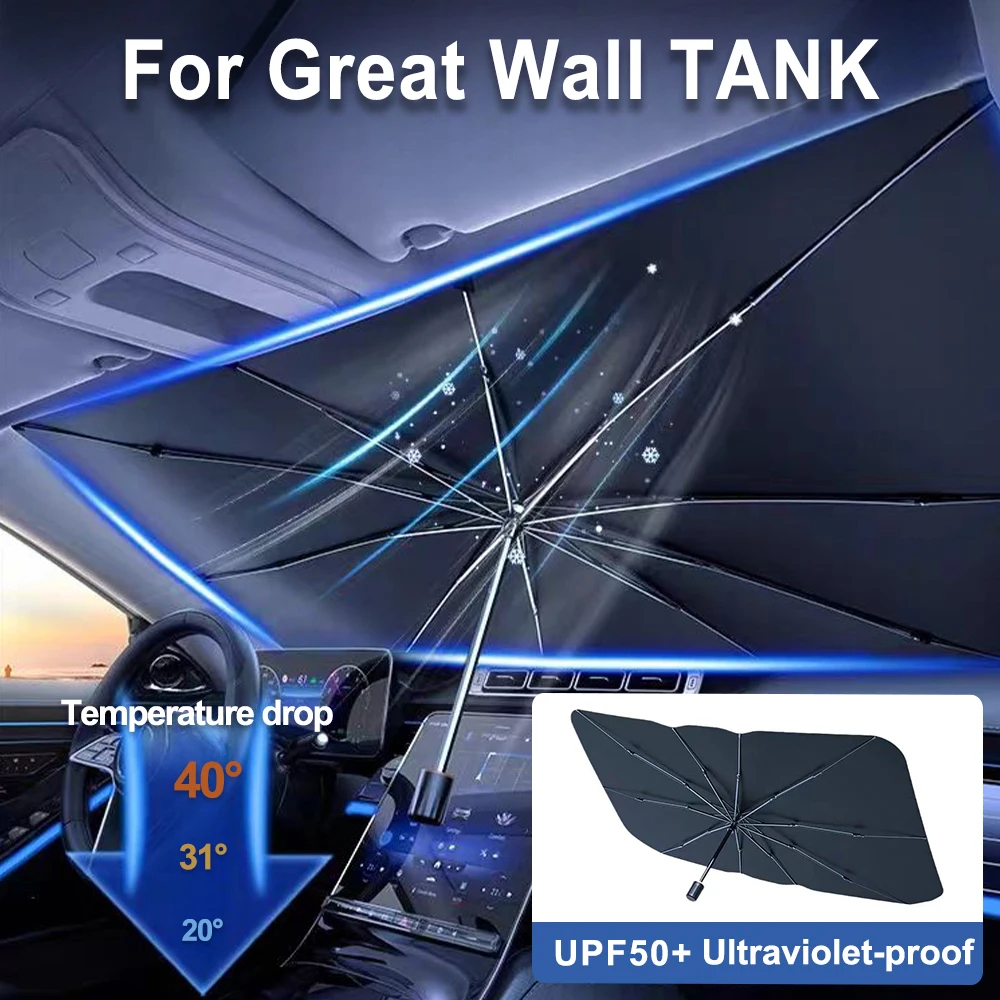 For GWM Great Wall Motor TANK300 TANK500 Car Windshield Sunshades Front Shading Umbrella
For GWM Great Wall Motor TANK300 TANK500 Car Windshield Sunshades Front Shading Umbrella