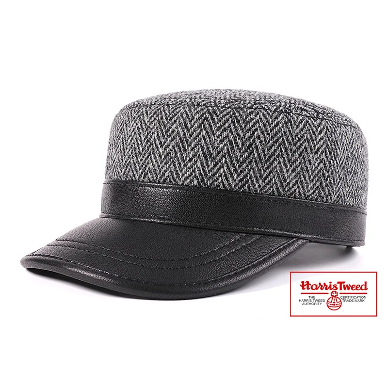 Genuine Harris Tweed Baseball cap for Men Imported British Pure Wool Goatskin Newsboy Cap Classic Duckbill Leather Hat
Genuine Harris Tweed Baseball cap for Men Imported British Pure Wool Goatskin Newsboy Cap Classic Duckbill Leather Hat