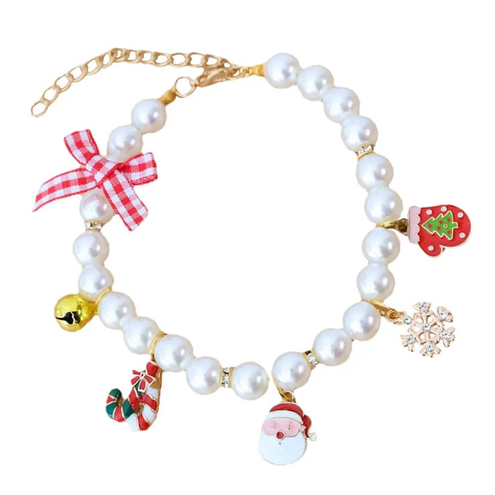 Pet Cat Collar Kitten Dog Pearl Lightweight Adjustable Christmas Decorative Wear Resistant Necklace Lovely Accessory
Pet Cat Collar Kitten Dog Pearl Lightweight Adjustable Christmas Decorative Wear Resistant Necklace Lovely Accessory