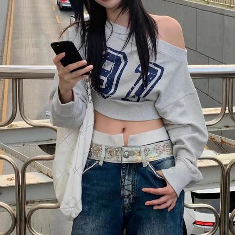 Vintage Letter Print Short Pullovers Tops Spring Long Sleeve All-match Loose Street Casual T Shirts Fashion Korean Women Clothes
Vintage Letter Print Short Pullovers Tops Spring Long Sleeve All-match Loose Street Casual T Shirts Fashion Korean Women Clothes