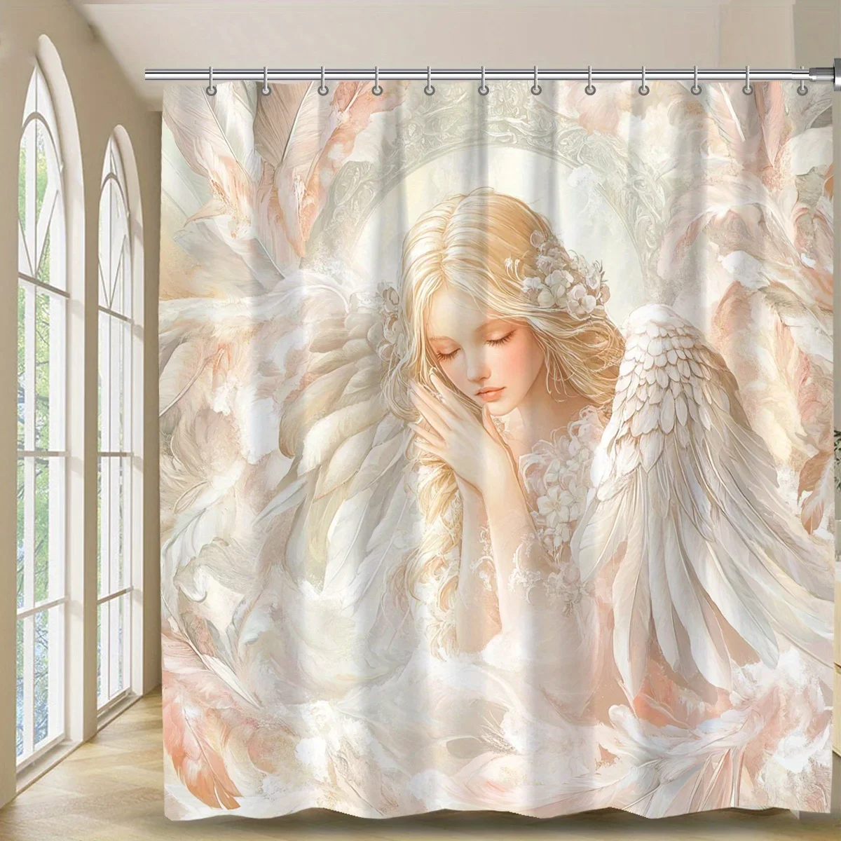 exquisite beautiful angel digital printing shower curtain with hook, machine washable, suitable for bathroom decorative curtai
exquisite beautiful angel digital printing shower curtain with hook, machine washable, suitable for bathroom decorative curtai
