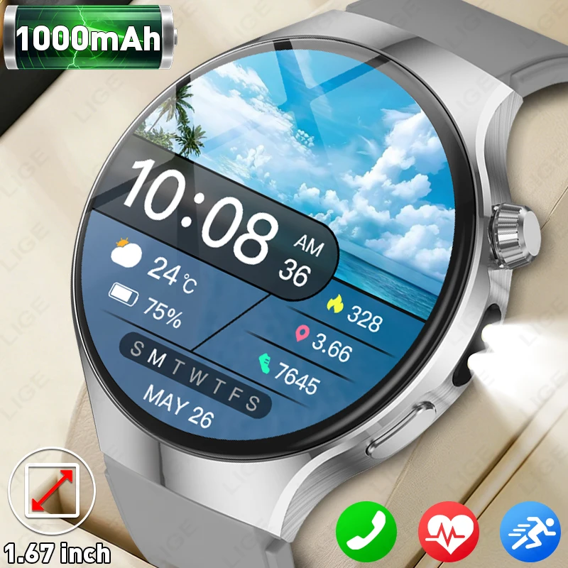 New LIGE Sports Smart Watch 1.67'' HD Screen Bluetooth Call Smart Bracelet Custom Watches Women Health 1000mAh Men's Smart watch
New LIGE Sports Smart Watch 1.67'' HD Screen Bluetooth Call Smart Bracelet Custom Watches Women Health 1000mAh Men's Smart watch