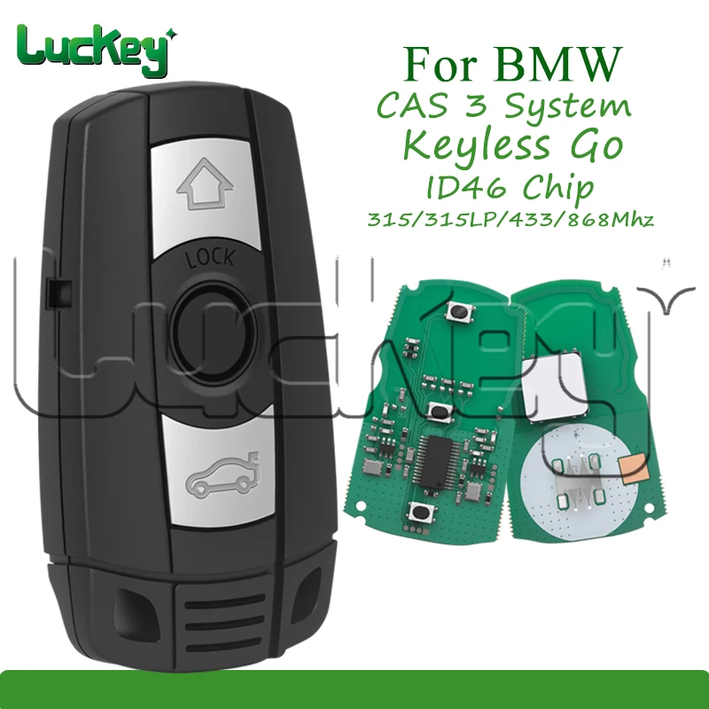 Keyless Go Car Remote Key for BMW CAS 3 System 3/5 Series E60 E61 E87 E89 E70 E71 E72 Z4 X6 X5 E90 E92 315LP/315/433/868Mhz ID46
Keyless Go Car Remote Key for BMW CAS 3 System 3/5 Series E60 E61 E87 E89 E70 E71 E72 Z4 X6 X5 E90 E92 315LP/315/433/868Mhz ID46