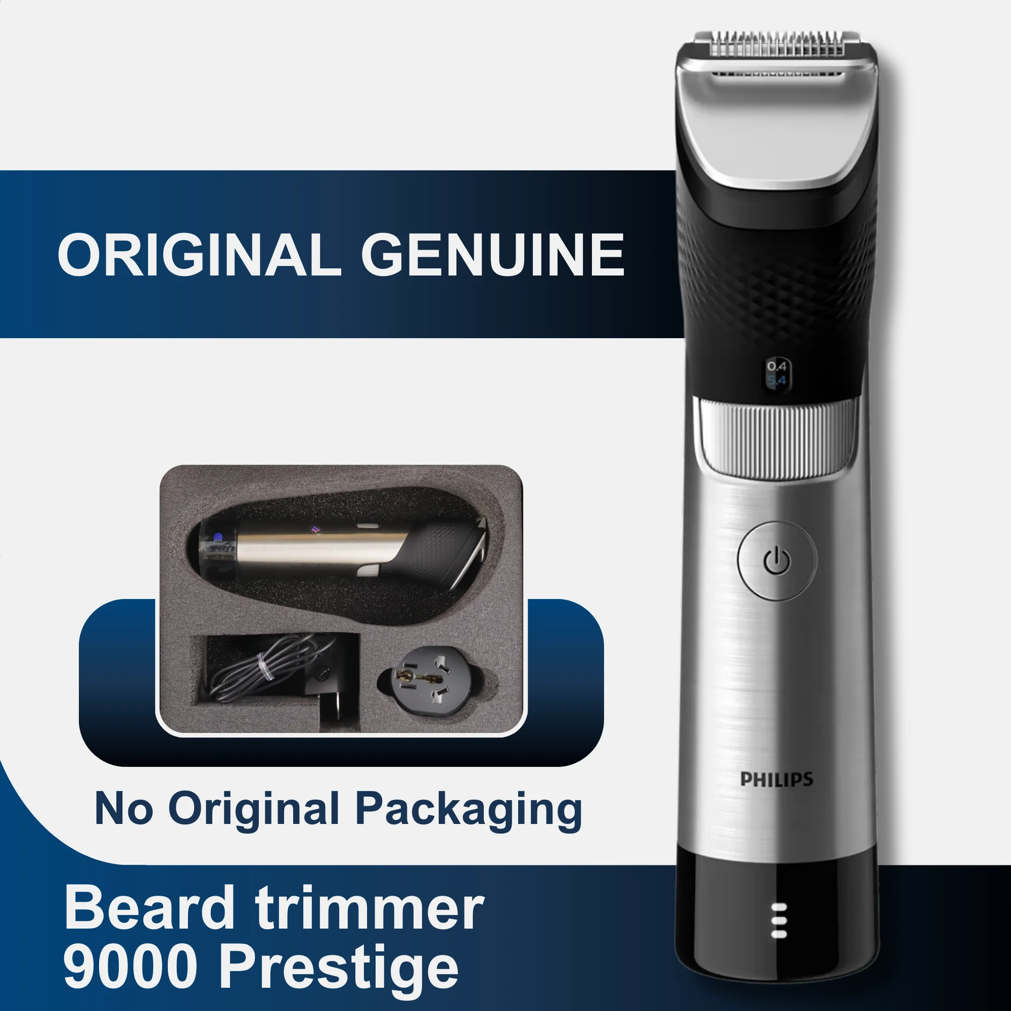 Philips Norelco Series 9000 BT9810, Ultimate Precision Beard and Hair Trimmer ,No original packaging
Philips Norelco Series 9000 BT9810, Ultimate Precision Beard and Hair Trimmer ,No original packaging