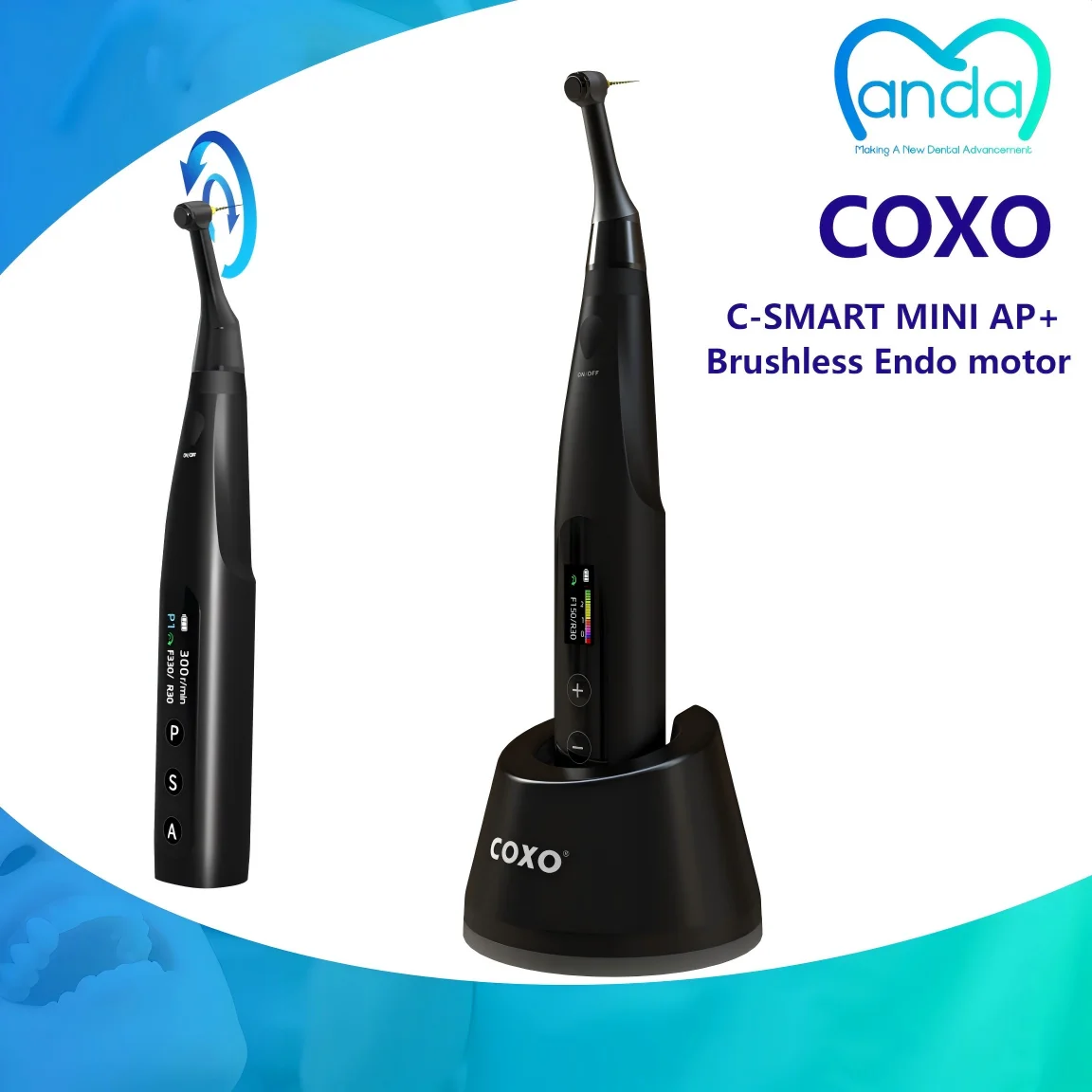 MANDA COXO C-SMART MINI AP+ Brushless Endo Motor Apex Locator & Endodontic Treatment Contactless Charging 4 Working Modes
MANDA COXO C-SMART MINI AP+ Brushless Endo Motor Apex Locator & Endodontic Treatment Contactless Charging 4 Working Modes