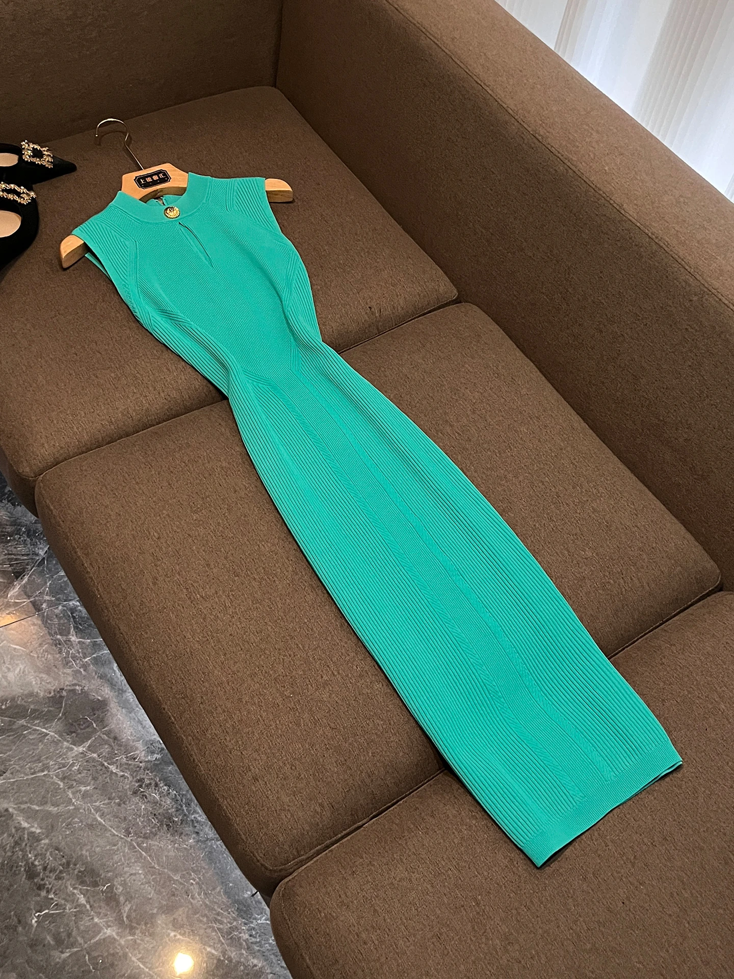 Slim Fit Knitted Dress round Neck Sleeveless Women's Commute Style Long Dress High Waist Belt Detail All Season Urban Wear
Slim Fit Knitted Dress round Neck Sleeveless Women's Commute Style Long Dress High Waist Belt Detail All Season Urban Wear