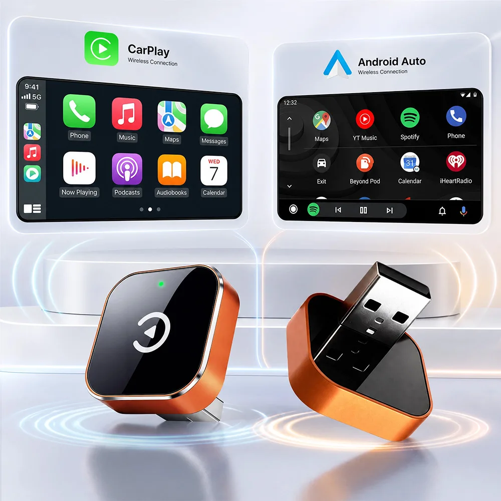 Uhulamb 2-in-1 Wireless CarPlay & Android Auto Adapter, 5.8G WiFi Smart Mini Car AI Box, Plug & Play, Fast Auto Connection
Uhulamb 2-in-1 Wireless CarPlay & Android Auto Adapter, 5.8G WiFi Smart Mini Car AI Box, Plug & Play, Fast Auto Connection