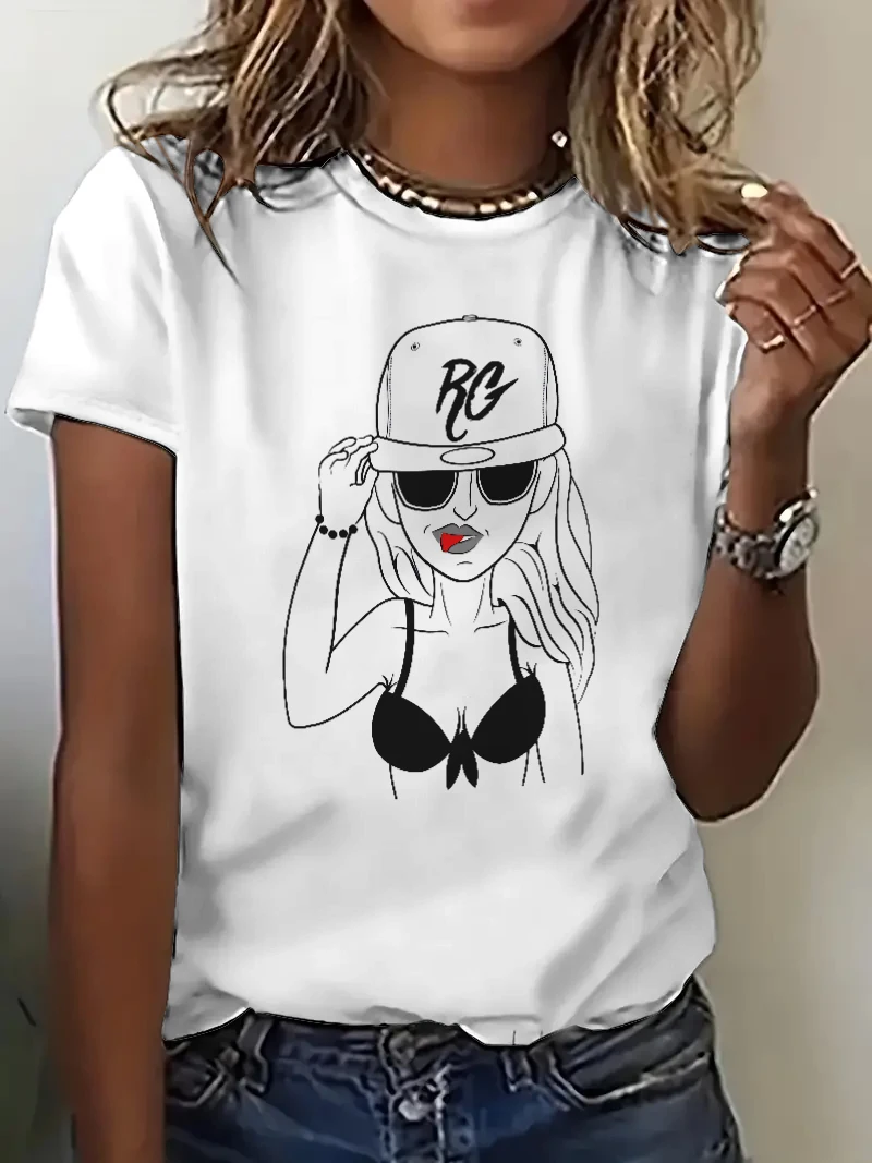 Fashion Candy Color Cool Girl Print T Shirts 2024 New Summer Women T Shirts Casual O-Neck Short Sleeve Street Ladies T shirt Top
Fashion Candy Color Cool Girl Print T Shirts 2024 New Summer Women T Shirts Casual O-Neck Short Sleeve Street Ladies T shirt Top