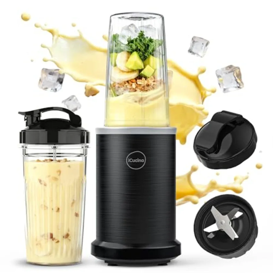 Smoothie Blender 1000W Personal Blender for Shakes and Smoothies with 2 x 37oz Protable Cups and Lids Single Serve Blenders for
Smoothie Blender 1000W Personal Blender for Shakes and Smoothies with 2 x 37oz Protable Cups and Lids Single Serve Blenders for