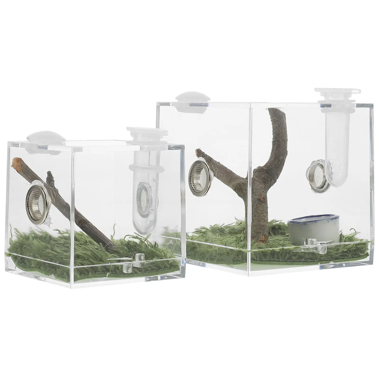 2 Pcs Jumping Spider Breeding Box Acrylic Insect Case Hatching Container Reptile Feeding Storage Box for Small Pets
2 Pcs Jumping Spider Breeding Box Acrylic Insect Case Hatching Container Reptile Feeding Storage Box for Small Pets