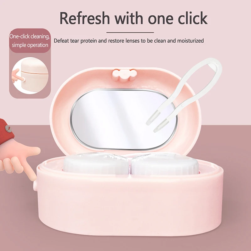 Electric Cosmetic Contact Lenses Cleaner Accessories Daily Care Replacement Case Protable Storage Box With Mirror
Electric Cosmetic Contact Lenses Cleaner Accessories Daily Care Replacement Case Protable Storage Box With Mirror