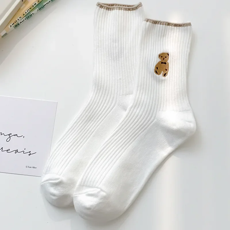 embroidery Women's Breathable Cotton Socks Cute Bear Lovely Animal Pattern Girl Sock Combed of Pure Cotton Female Socks
embroidery Women's Breathable Cotton Socks Cute Bear Lovely Animal Pattern Girl Sock Combed of Pure Cotton Female Socks