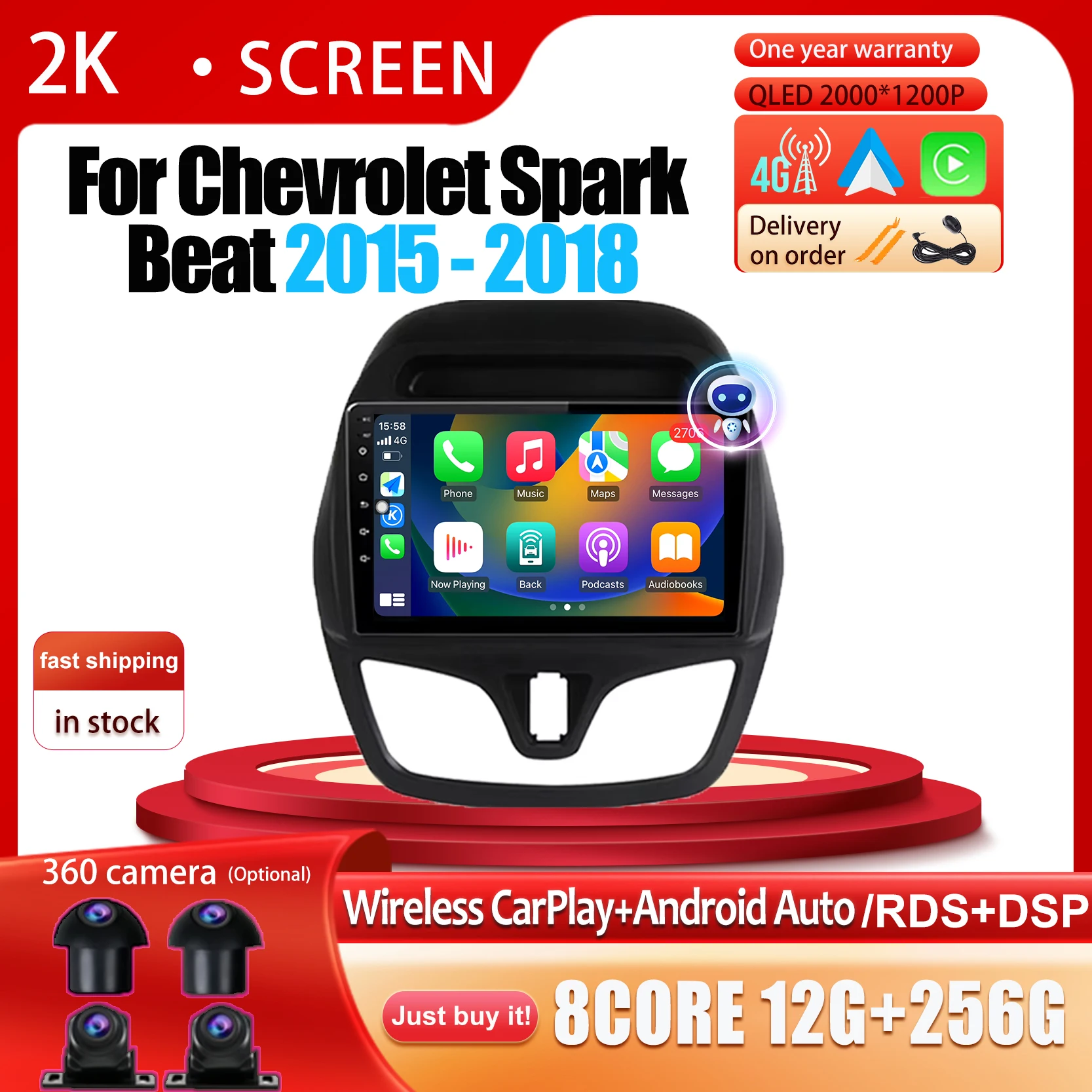 Carpaly Android 14 Car Radio For Chevrolet Spark Beat 2015 2016 2017 2018 Multimedia Stereo Player WiFi GPS Navigation Tools
Carpaly Android 14 Car Radio For Chevrolet Spark Beat 2015 2016 2017 2018 Multimedia Stereo Player WiFi GPS Navigation Tools