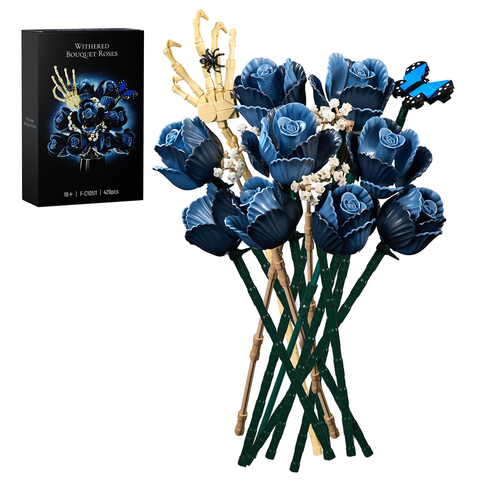 Corpse Bride Bouquet Building Blocks Set Blue Rose Flower Model Room Decoration Home Office Decor Gifts for Mother Day Valentine
Corpse Bride Bouquet Building Blocks Set Blue Rose Flower Model Room Decoration Home Office Decor Gifts for Mother Day Valentine