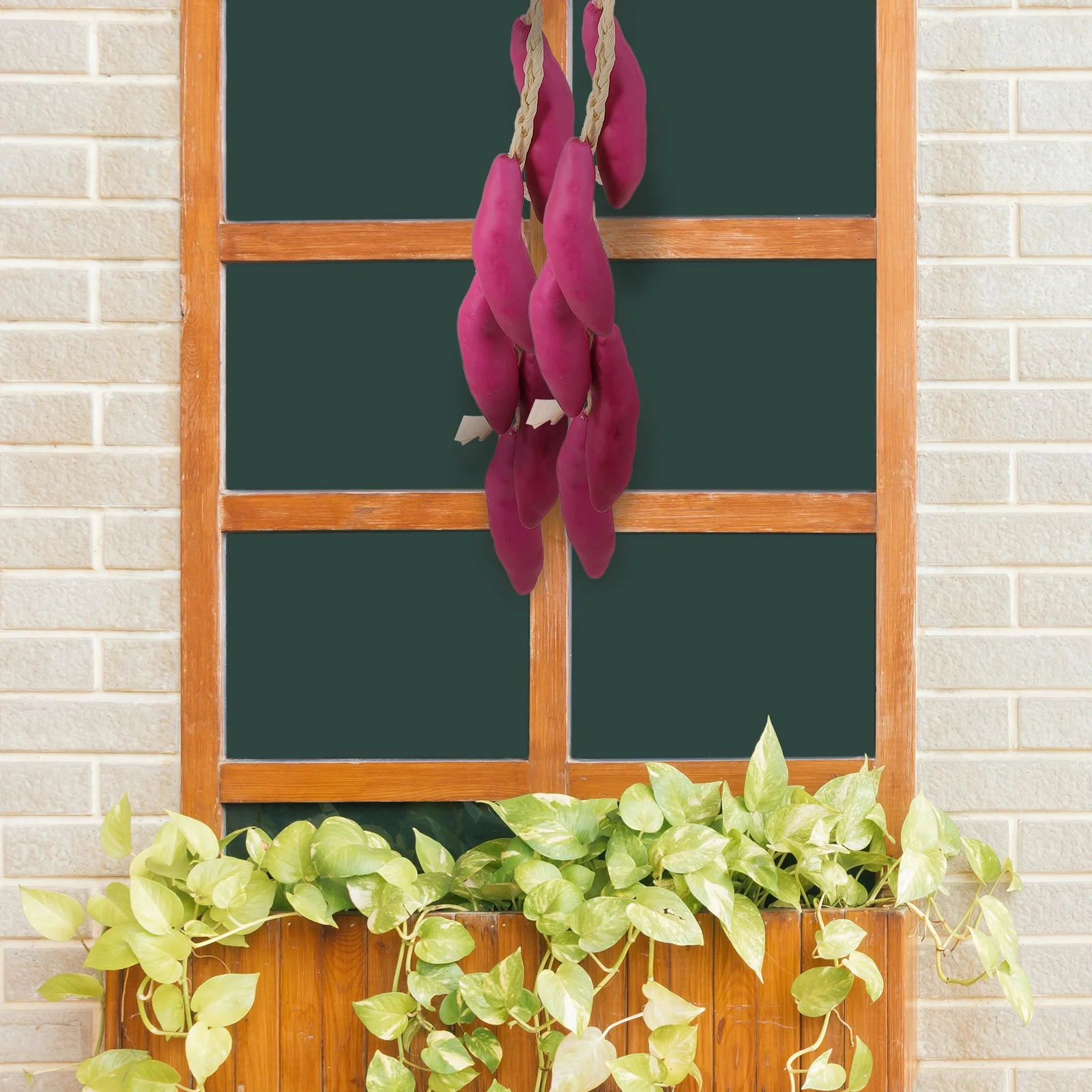 2Pcs Fake Sweet Potato Hanging Ornaments Lifelike Vegetable Pendants for Courtyard Supermarket Hotel Bedroom Photography Props
2Pcs Fake Sweet Potato Hanging Ornaments Lifelike Vegetable Pendants for Courtyard Supermarket Hotel Bedroom Photography Props