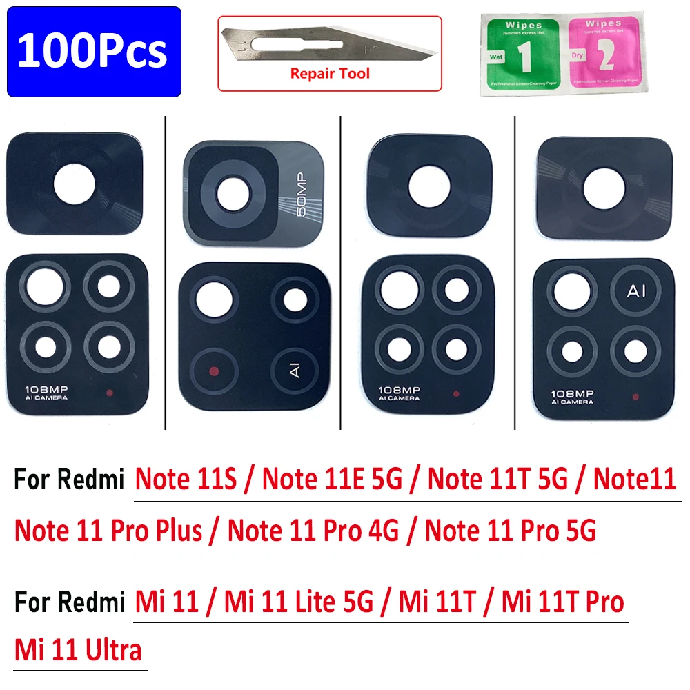100Pcs,NEW For Xiaomi Mi 11 Lite 5G 11T Pro Ultra Redmi Note 11E 11S 11T 5G Camera Glass Lens Back Rear With Adhesive
100Pcs,NEW For Xiaomi Mi 11 Lite 5G 11T Pro Ultra Redmi Note 11E 11S 11T 5G Camera Glass Lens Back Rear With Adhesive