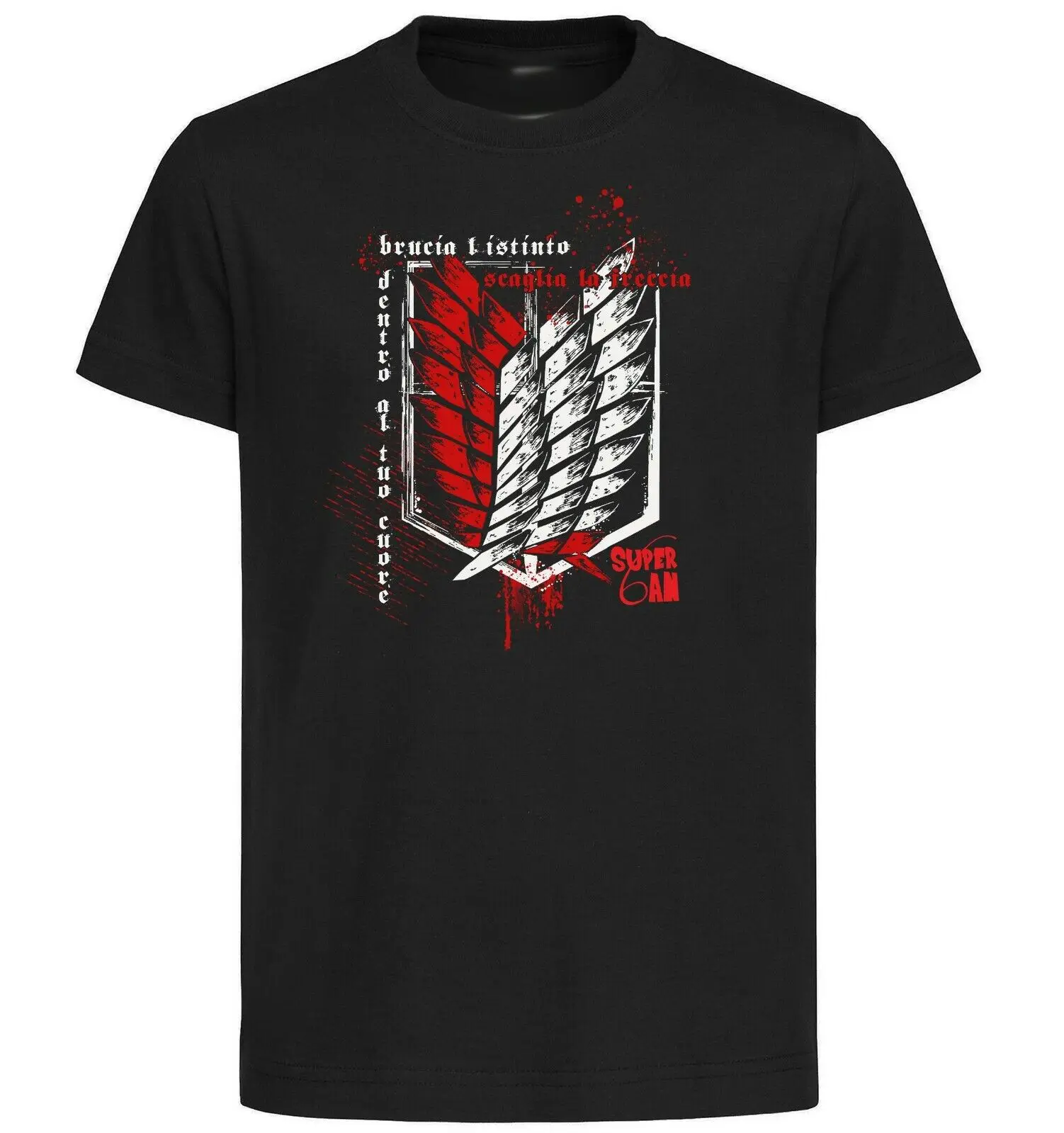 Black T-Shirt - Super6an Black Jersey - AOT Guren No Yumiya - Italian Cover- Unisex clothing
Black T-Shirt - Super6an Black Jersey - AOT Guren No Yumiya - Italian Cover- Unisex clothing
