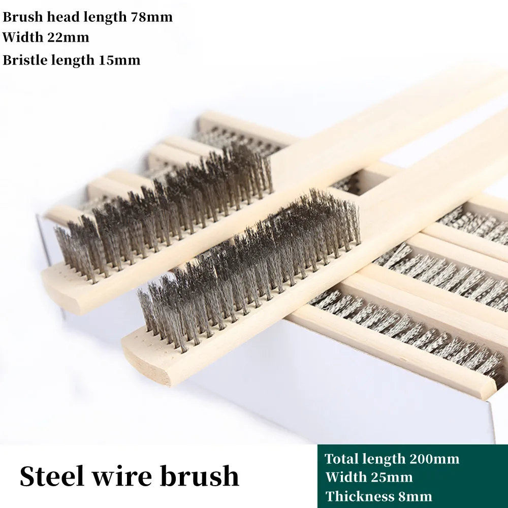 1Pcs Brass Wire Brush/Steel Wire Brush Stainless Steel Wire Bristle Wooden Handle 200mm Long For Cleaning Rust Dirt and Paint
1Pcs Brass Wire Brush/Steel Wire Brush Stainless Steel Wire Bristle Wooden Handle 200mm Long For Cleaning Rust Dirt and Paint