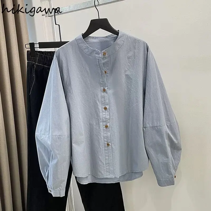Cotton Vintage Blouse for Women 2025 Blusas Mujer De Moda Stand Neck Long Sleeve Shirts Fashion Korean Loose White Blouses Tops
Cotton Vintage Blouse for Women 2025 Blusas Mujer De Moda Stand Neck Long Sleeve Shirts Fashion Korean Loose White Blouses Tops