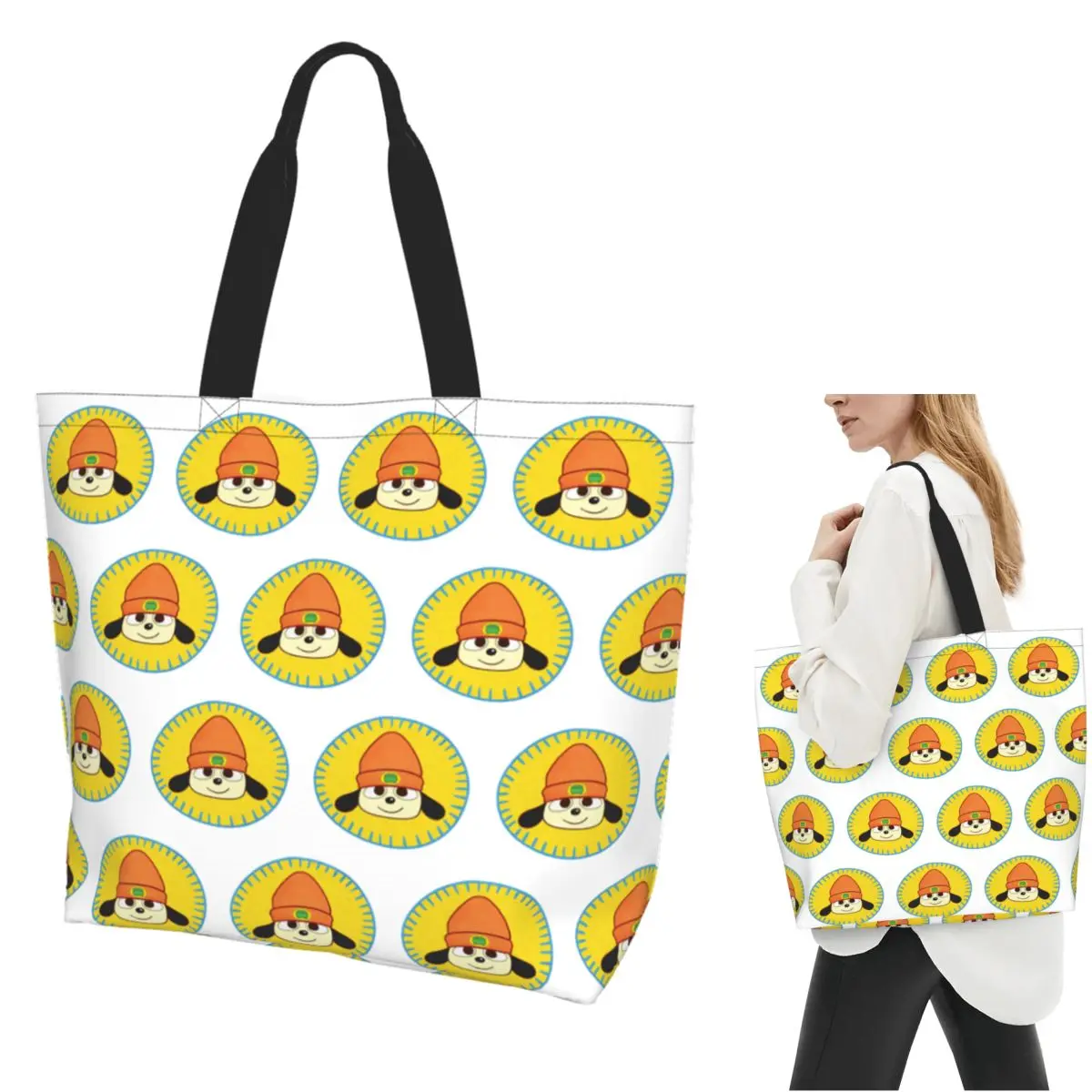 PaRappa The Rapper Patch Сумка-тоут для покупок Холщовые сумки на плечо большой вместимости Сумка-шоппер для продуктов для женщин
PaRappa The Rapper Patch Сумка-тоут для покупок Холщовые сумки на плечо большой вместимости Сумка-шоппер для продуктов для женщин