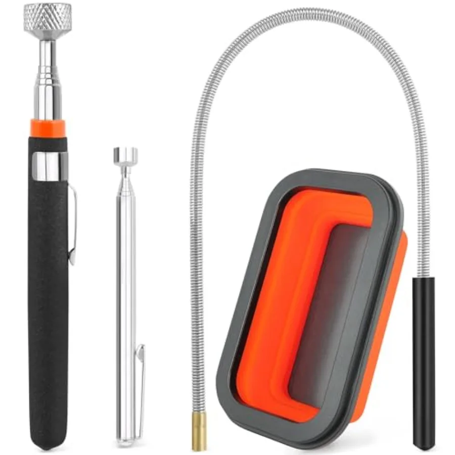 4 Pack Telescoping Magnet Pick-up Tool Set with Magnetic Parts Tray, Extendable Magnetic Pick Up Tools and Flexible Magnet Pick
4 Pack Telescoping Magnet Pick-up Tool Set with Magnetic Parts Tray, Extendable Magnetic Pick Up Tools and Flexible Magnet Pick