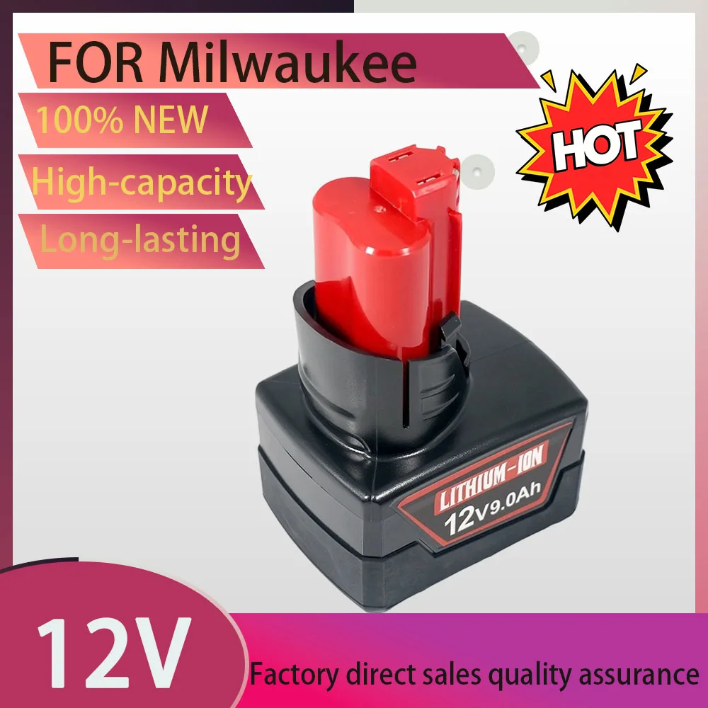 For Milwaukee M12 Battery 18650 12V 9.0Ah High Capacity Lithium Replacement for 48-11-2410 48-11-2420 48-11-2425 Cordless Tools
For Milwaukee M12 Battery 18650 12V 9.0Ah High Capacity Lithium Replacement for 48-11-2410 48-11-2420 48-11-2425 Cordless Tools