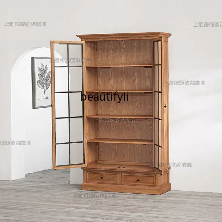 American retro wabi-sabi wind solid wood wine cabinet French antique style living room against the wall locker storage cabinet
American retro wabi-sabi wind solid wood wine cabinet French antique style living room against the wall locker storage cabinet