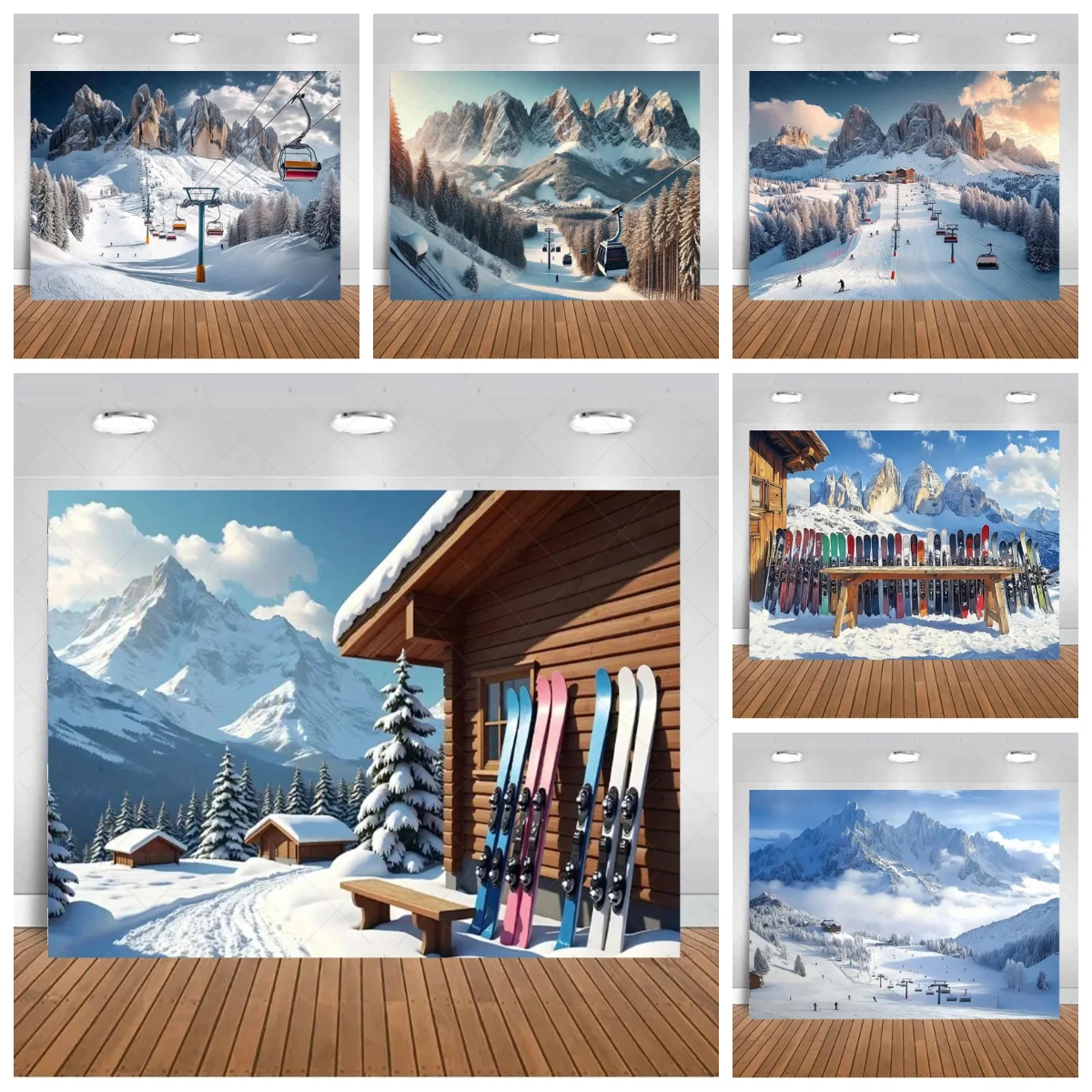 Snowy Mountain Ski Resort Photography Backdrop Supplies Cable Car Skiing Scene Background Banner Winter Sport Party Decoration
Snowy Mountain Ski Resort Photography Backdrop Supplies Cable Car Skiing Scene Background Banner Winter Sport Party Decoration