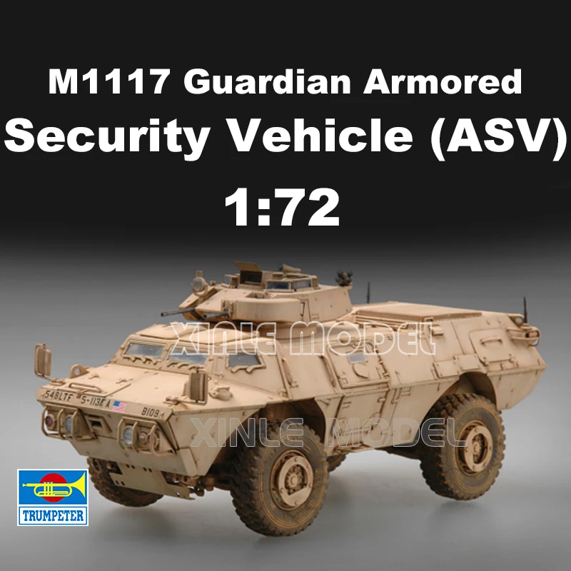 Trumpeter Plastic Assembled Tank Model Kit 07131 US M1117 "Guard" Armored Protected Vehicle 1/72
Trumpeter Plastic Assembled Tank Model Kit 07131 US M1117 "Guard" Armored Protected Vehicle 1/72