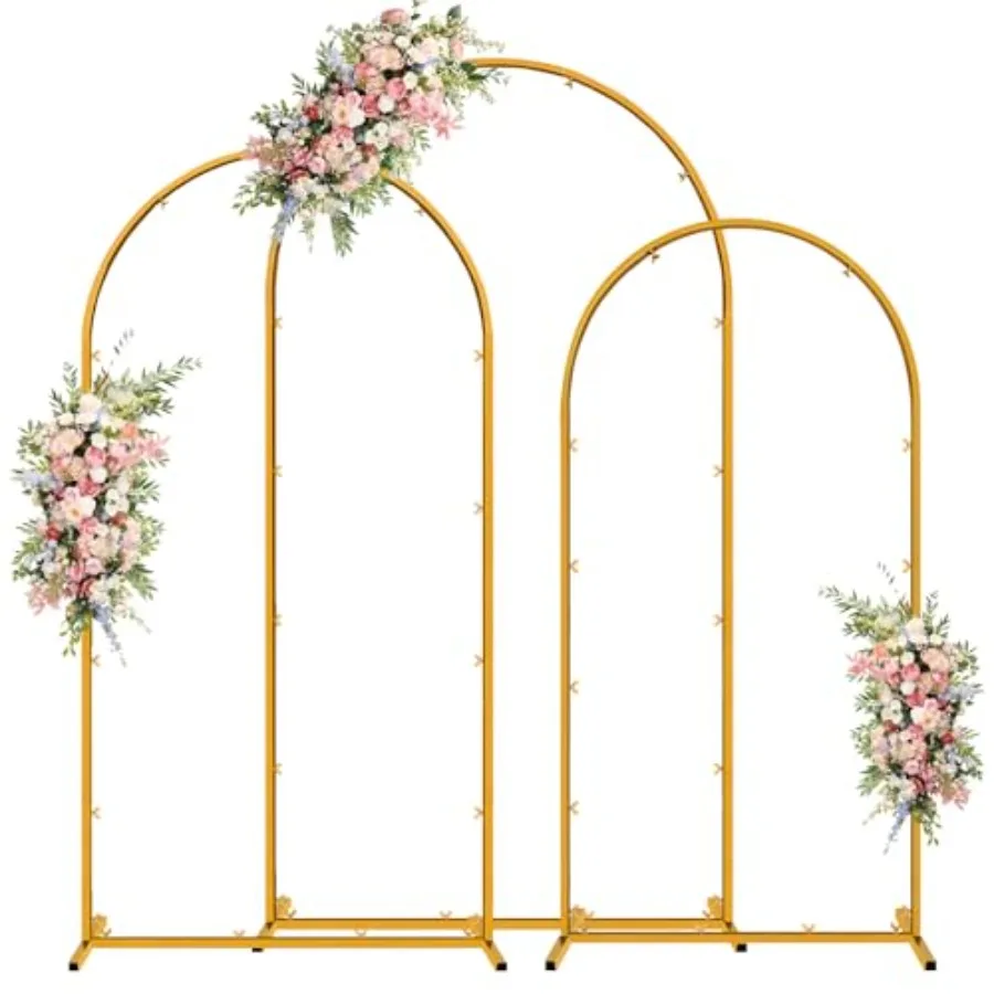 Metal Arch Backdrop Stand Set of 3 Wedding Arch Stand 7.2FT 6.6FT 6FT Arched Backdrop Frame for for Wedding Ceremony Baby Showe
Metal Arch Backdrop Stand Set of 3 Wedding Arch Stand 7.2FT 6.6FT 6FT Arched Backdrop Frame for for Wedding Ceremony Baby Showe
