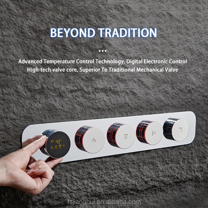 WiFi APP Thermostatic Digital Bathroom Mixer Valve System Concealed Shower Set Shower Controller
WiFi APP Thermostatic Digital Bathroom Mixer Valve System Concealed Shower Set Shower Controller