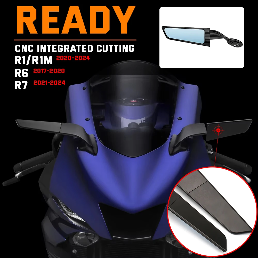 For Yamaha YZF R7 R1 R6 Motorcycle Mirror Adjustable Rotating Rearview Mirror YZF-R6 2017-2020 YZF-R7 2021-2024 YZF-R1 2020-2024
For Yamaha YZF R7 R1 R6 Motorcycle Mirror Adjustable Rotating Rearview Mirror YZF-R6 2017-2020 YZF-R7 2021-2024 YZF-R1 2020-2024