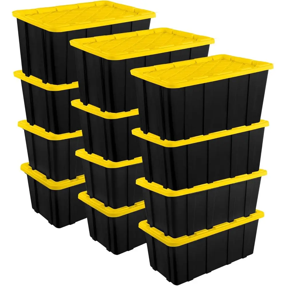 12-Pack Heavy-Duty Plastic Storage Bins with Lids, 38 Gallon - Ideal for Organizing Closets, Bathrooms, and Offices
12-Pack Heavy-Duty Plastic Storage Bins with Lids, 38 Gallon - Ideal for Organizing Closets, Bathrooms, and Offices