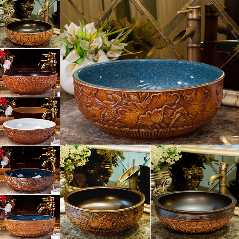 Chinese Ceramic Art Basin Hotel Wash Basin Bathroom Table Basin Bathroom Wash Basin
Chinese Ceramic Art Basin Hotel Wash Basin Bathroom Table Basin Bathroom Wash Basin