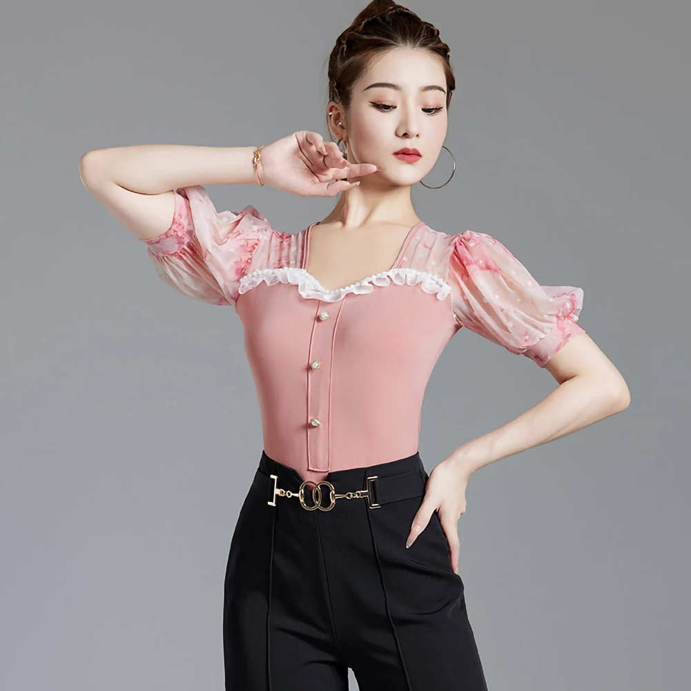 Line Dancer Top Lantern Sleeve British Style Latin Short-Sleeved One-Piece Top Modern Dance Social Dance New Style
Line Dancer Top Lantern Sleeve British Style Latin Short-Sleeved One-Piece Top Modern Dance Social Dance New Style