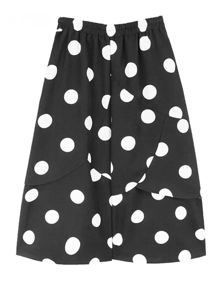 High Elastic Waist Black Dot Printed Long Wide Leg Pants New Trousers Women Fashion Tide Spring Autumn X812
High Elastic Waist Black Dot Printed Long Wide Leg Pants New Trousers Women Fashion Tide Spring Autumn X812