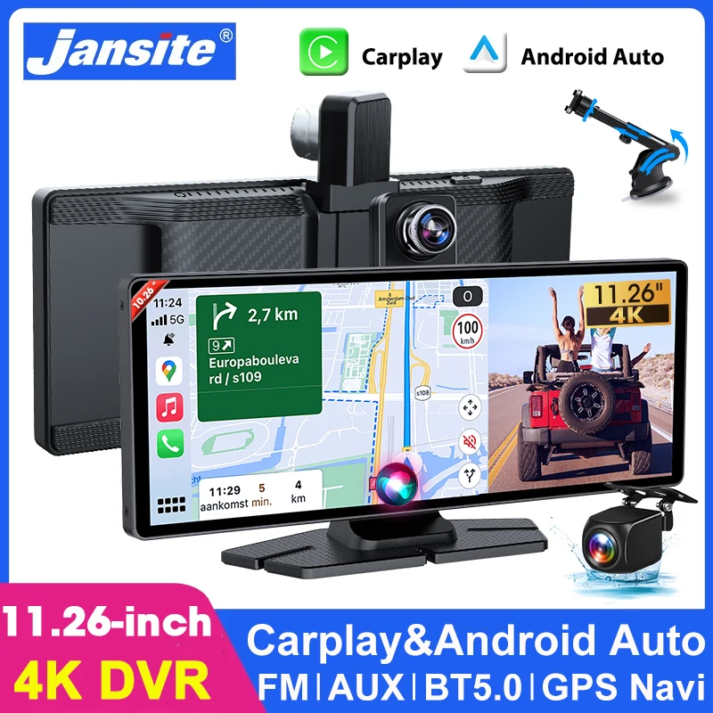 11.26" Dash Cam 4K Camera Wireless Carplay Android Auto Touch Screen Car DVR GPS Navigation Dashboard Video Recorder BT FM AUX
11.26" Dash Cam 4K Camera Wireless Carplay Android Auto Touch Screen Car DVR GPS Navigation Dashboard Video Recorder BT FM AUX