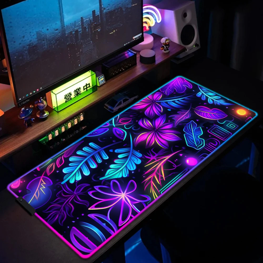 Неоновый узор, светящийся RGB коврик для мыши, коврики для мыши со светодиодной подсветкой, резиновые коврики для клавиатуры, аксессуары для офисного компьютера, противоскользящий игровой настольный коврик
Неоновый узор, светящийся RGB коврик для мыши, коврики для мыши со светодиодной подсветкой, резиновые коврики для клавиатуры, аксессуары для офисного компьютера, противоскользящий игровой настольный коврик