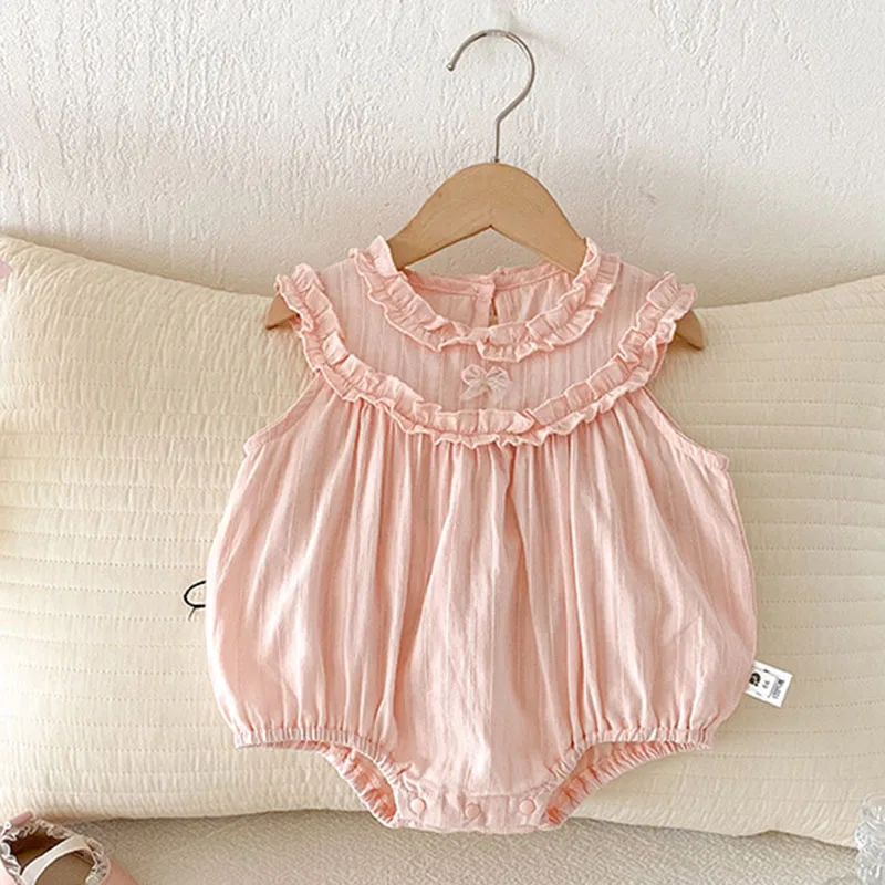 2025 New Summer 0-24M Baby Girls Clothing Newborn Baby Girls Romper Sleeveless Cotton Solid Color Toddler Baby Girls Jumpsuit
2025 New Summer 0-24M Baby Girls Clothing Newborn Baby Girls Romper Sleeveless Cotton Solid Color Toddler Baby Girls Jumpsuit