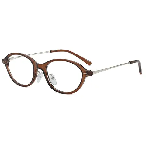 Ultra-Light Retro Oval Frame Tortoiseshell Eyeglasses, Nerd Style Literary Myopia Glasses for Women, Customizable Prescription