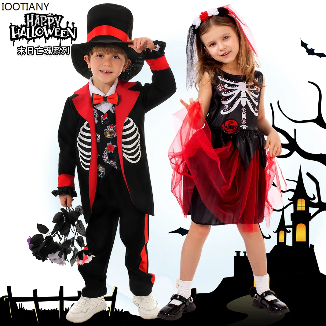 New Doomsday Soul Cosplay Costume Day Of The Dead Performance Costumes Children Halloween Carnival Party Stage Showing Dress Up
New Doomsday Soul Cosplay Costume Day Of The Dead Performance Costumes Children Halloween Carnival Party Stage Showing Dress Up