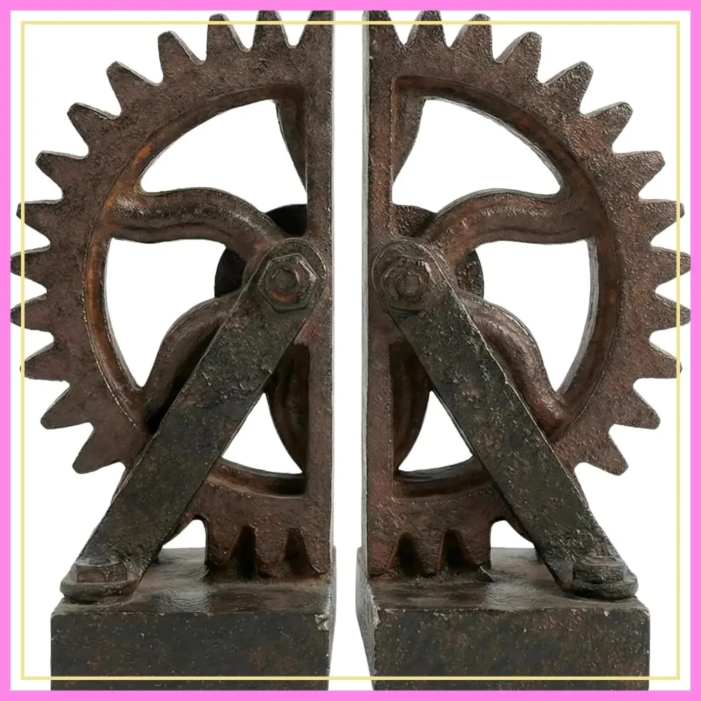 13" Steampunk Gear Bookends, Heavy Book Stopper, Industrial Vintage Decor, 1 Pair
13" Steampunk Gear Bookends, Heavy Book Stopper, Industrial Vintage Decor, 1 Pair